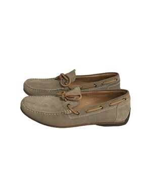 Geox Men's Suede Boat Shoes in Taupe
